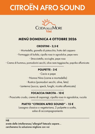 Menù della giornata